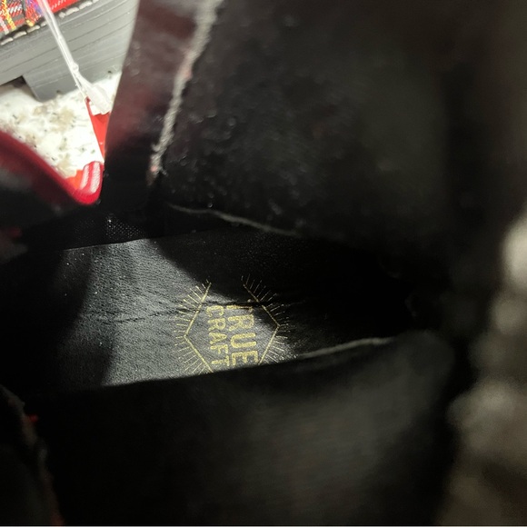 True Craft Red Plaid Combat Boots - Picture 7 of 9